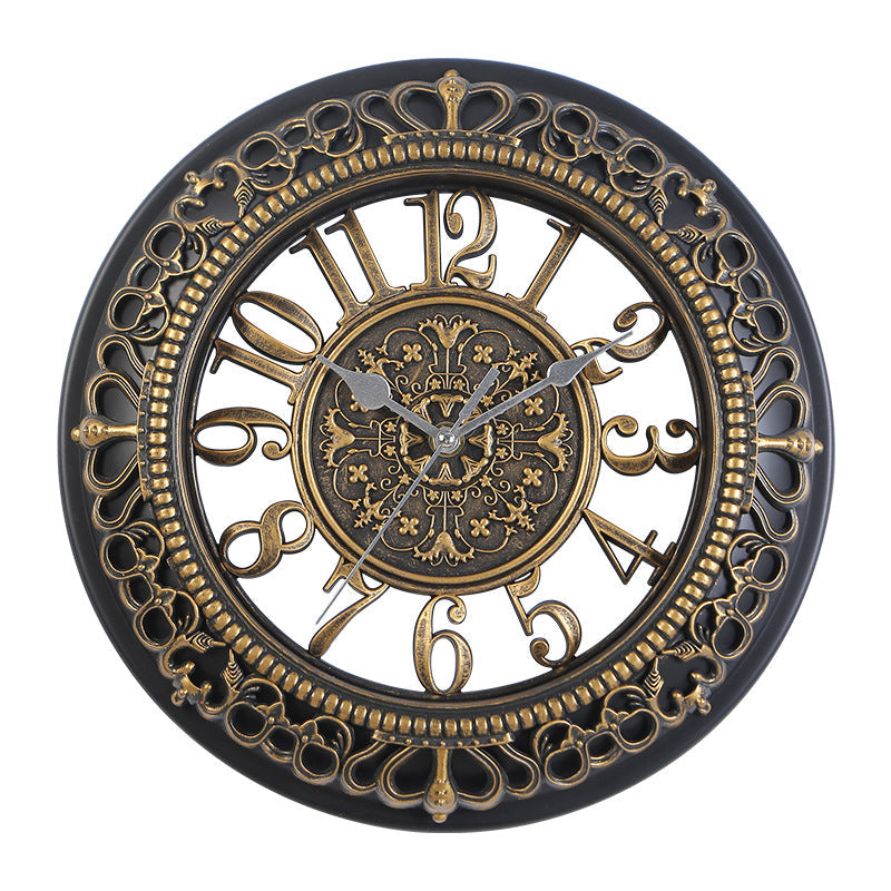 Antique Round Wall Clock - Roman Style